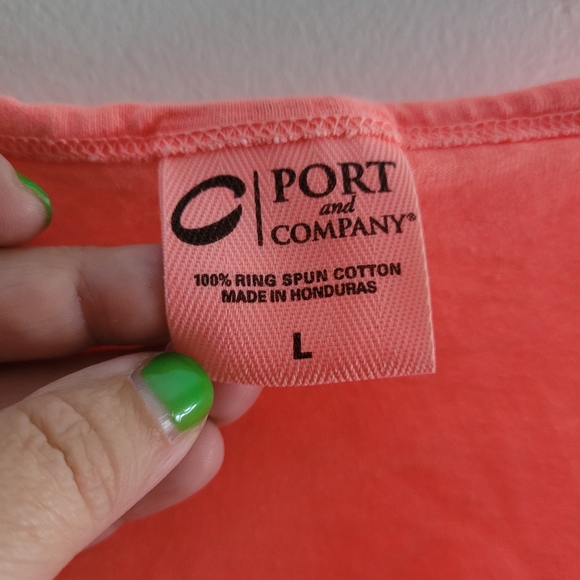 90s NEON Tiki hut cropped raw hem tank size large - Picture 3 of 4